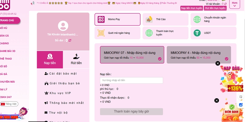 Hướng Dẫn MMOO Chi Tiết Cho Người Mới Bắt Đầu Từ A Đến Z 10 Nạp tiền MMOO an toàn nhanh chóng