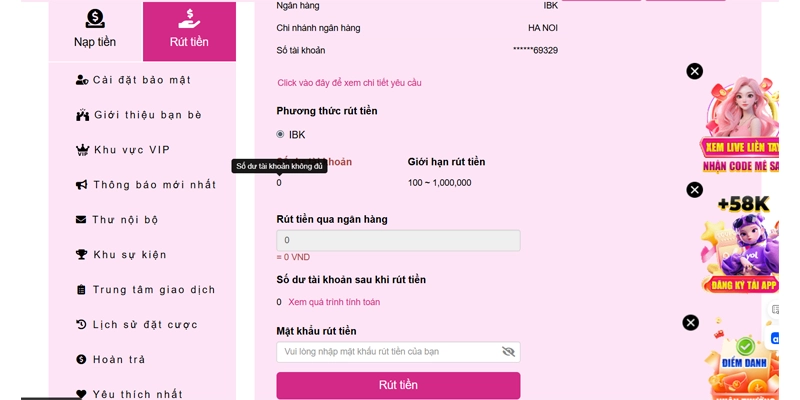Cách Rút Tiền MMOO Đơn Giản, Minh Bạch Cho Hội Viên Mới 8 Nhập số tiền cần rút